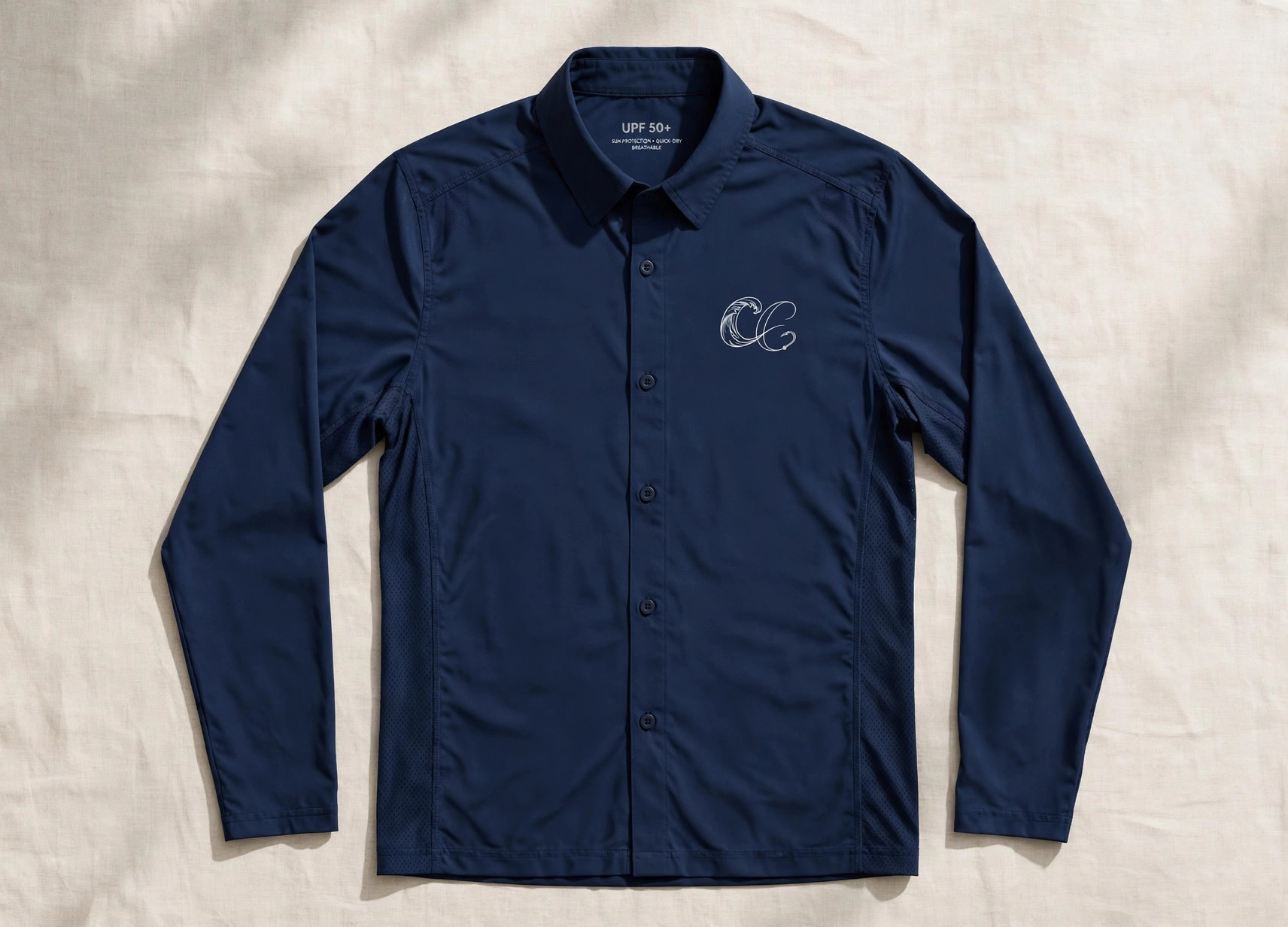 Cast Culture SPF 50+ performance fishing shirt in navy